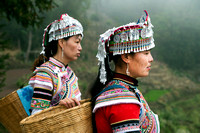 Yi Women in Tribal Costumes